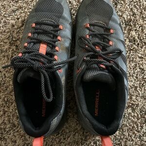 Merrell Men's Charcoal and Coral Athletic Shoes